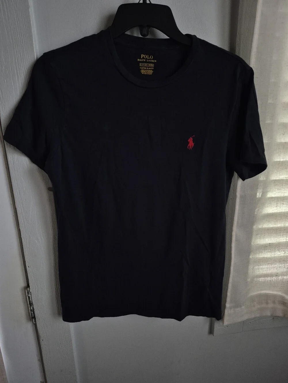 Polo by Ralph Lauren Black Short Sleeve Crewneck Tee with Red Pony